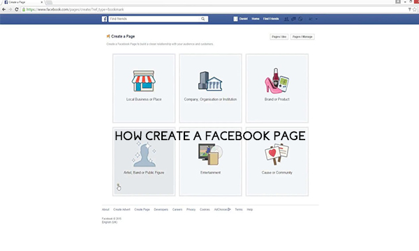 How Create a Facebook Page