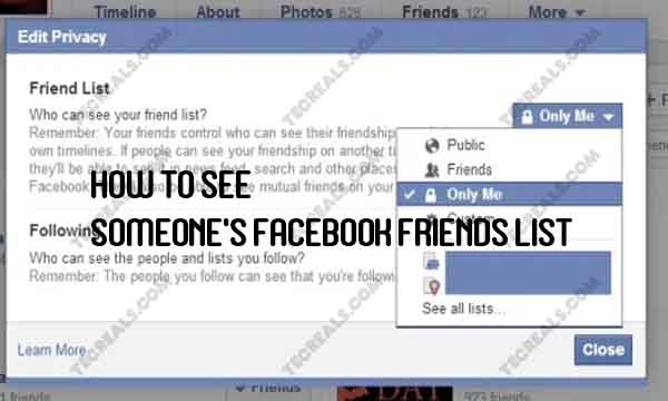 How to See Someone's Facebook Friends List
