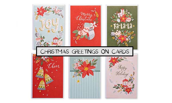 Christmas Greetings on Cards