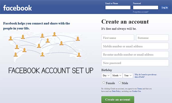 Facebook Account Set Up