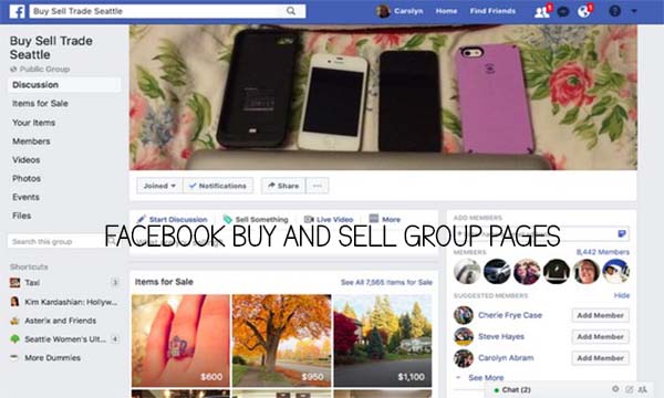 Facebook Buy and Sell Group Pages