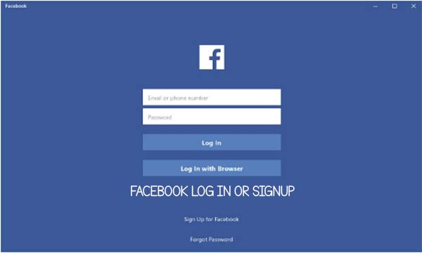Facebook Log In Or Signup