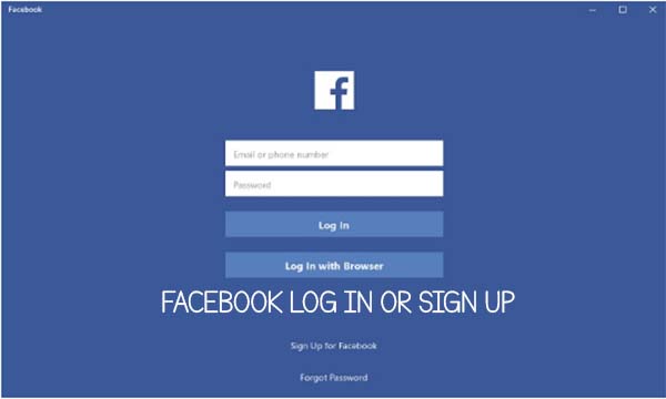Facebook Log In or Sign Up