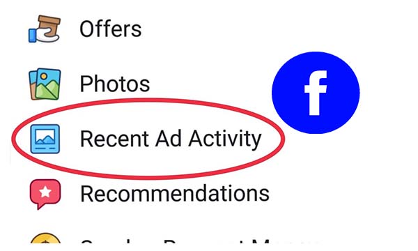 Facebook Recent Ad Activity