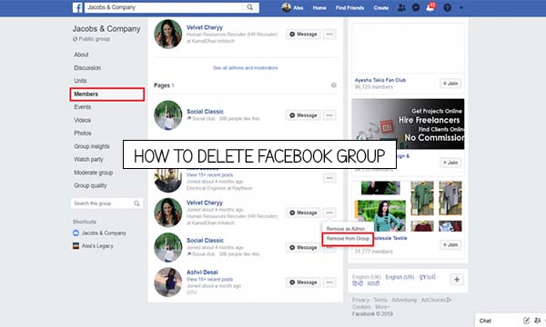 How to Delete Facebook Group