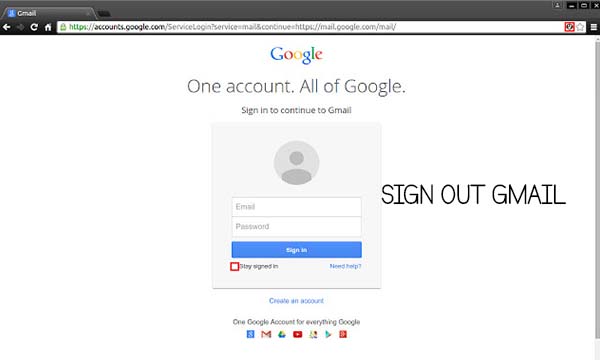 Sign Out Gmail
