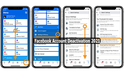 Facebook Account Deactivation 2021 - Deactivate Facebook Account | Delete Facebook Account