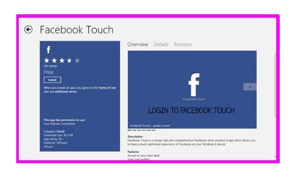 Login To Facebook Touch