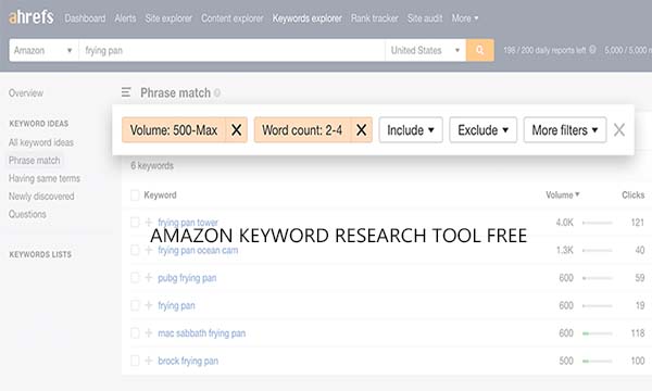 Amazon Keyword Research Tool Free