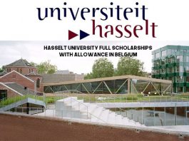 Hasselt University Full Scholarships with Allowance in Belgium