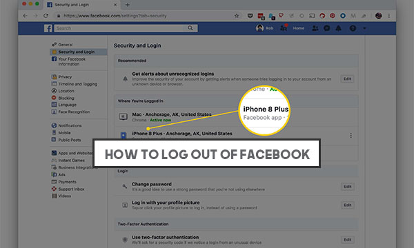 How to Log out of Facebook