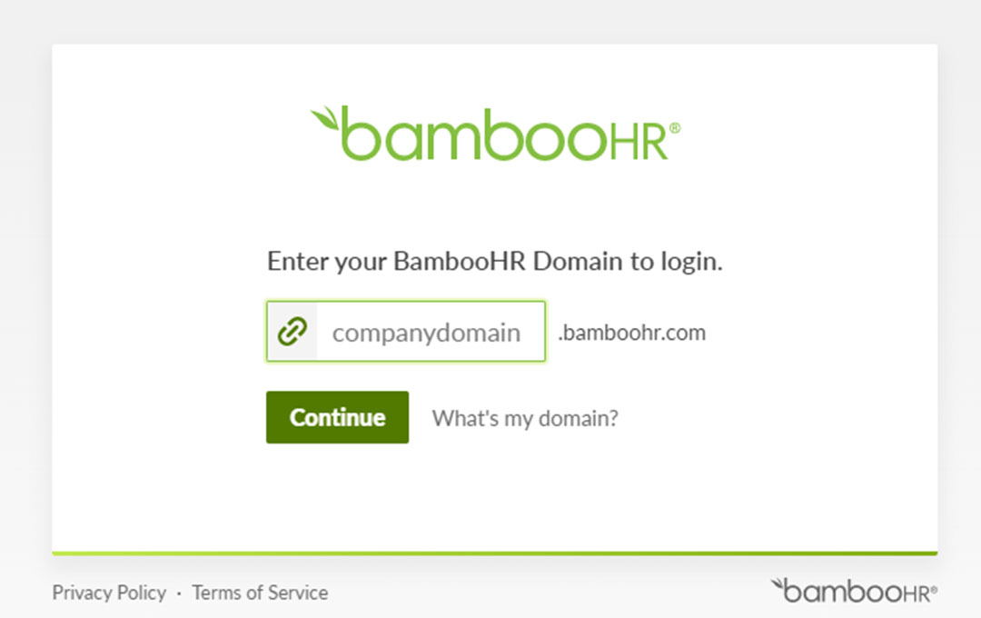 BambooHR Login Page for BambooHR Users