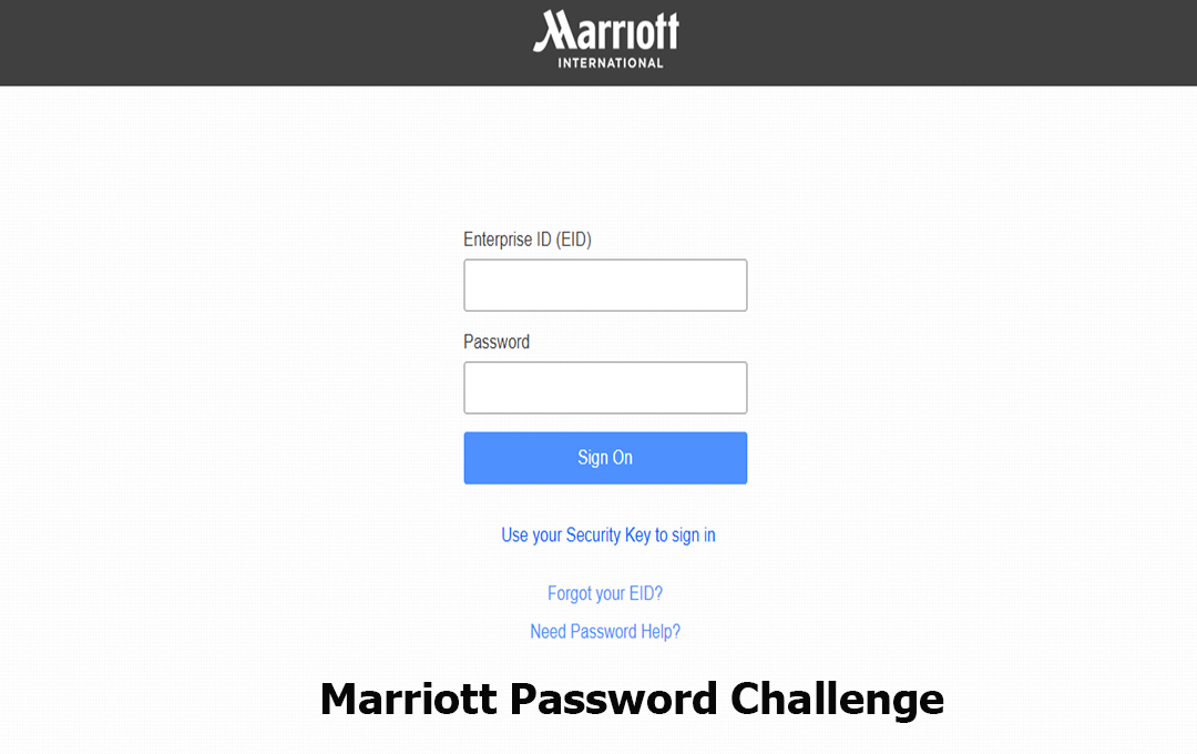 Marriott Password Challenge