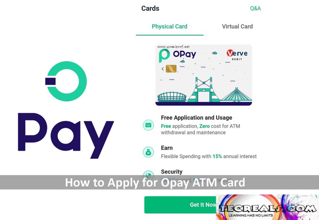 How to Apply for an Opay ATM Card