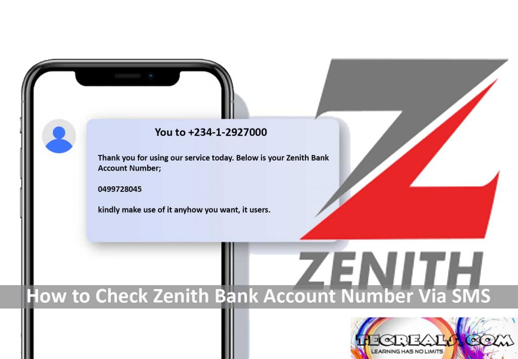 How to Check Zenith Bank Account Number Via SMS