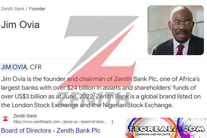 Who is the Founder of Zenith Bank