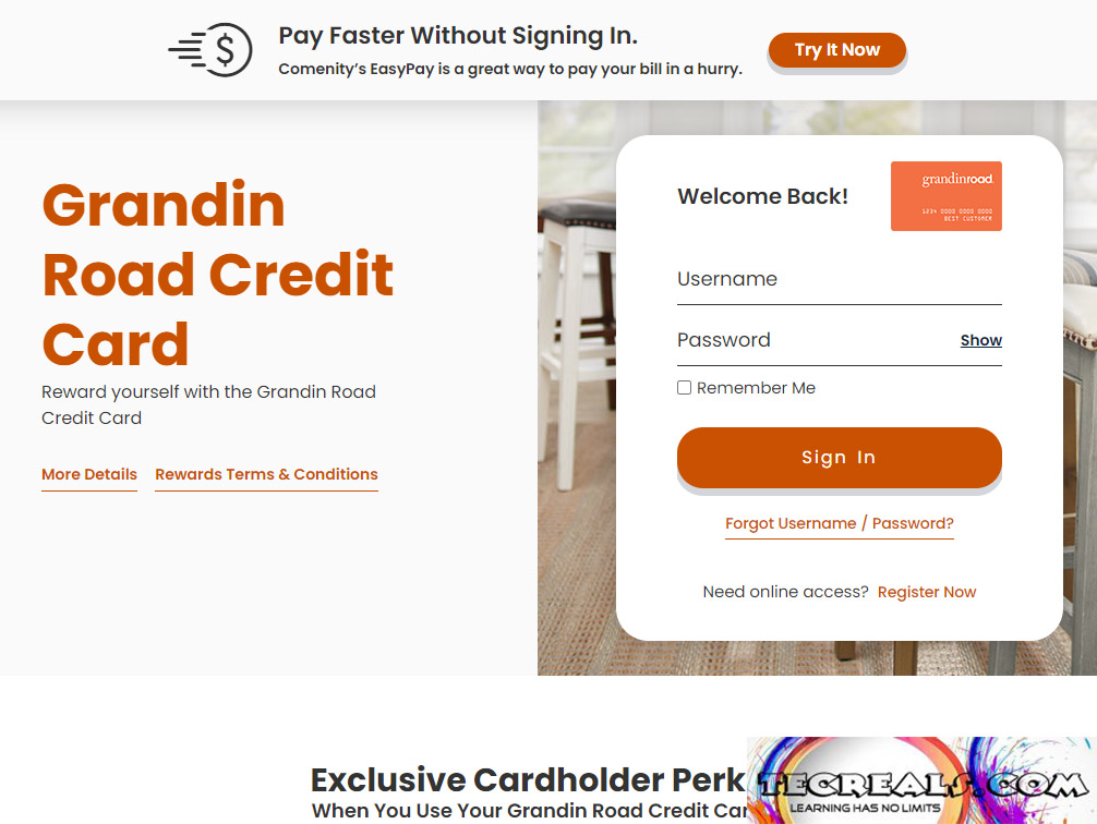 Grandin Road Credit Card Login: Use Your Grandin Road Credit Card