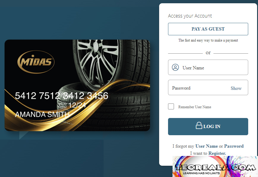 Midas Credit Card Login: Access your Credit Card Account or Pay as A Guest