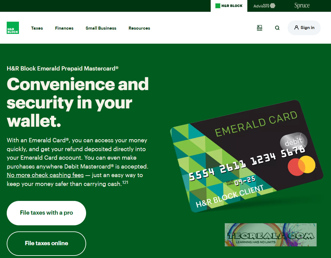 H&R Block Emerald Prepaid Mastercard