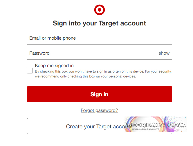 Target Credit Card Login at Target.com/login