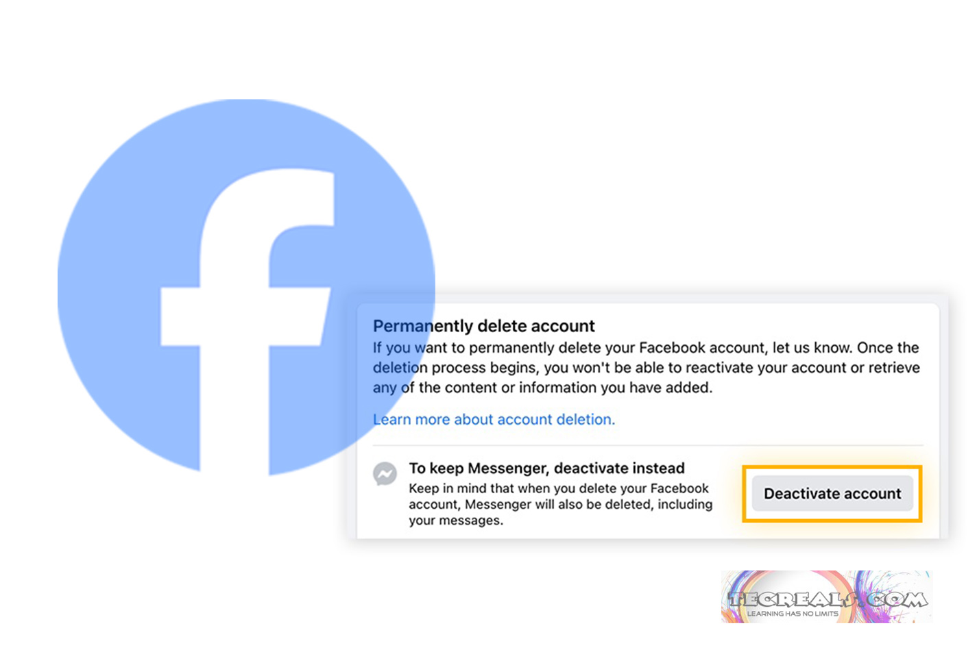 Delete or Deactivate your Facebook Account